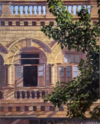 S. M. Fawad, Old City Karachi, 24 x 28 Inch, Oil on Canvas, Realistic Painting, AC-SMF-257